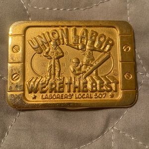Bastian Union Labor belt buckle vintage